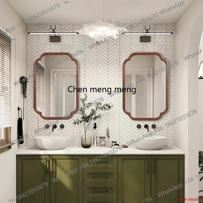 Retro makeup mirror wall hanging, bathroom bathroom, bedroom dressing, wall hanging living room decorative mirror AB
Retro makeup mirror wall hanging, bathroom bathroom, bedroom dressing, wall hanging living room decorative mirror AB