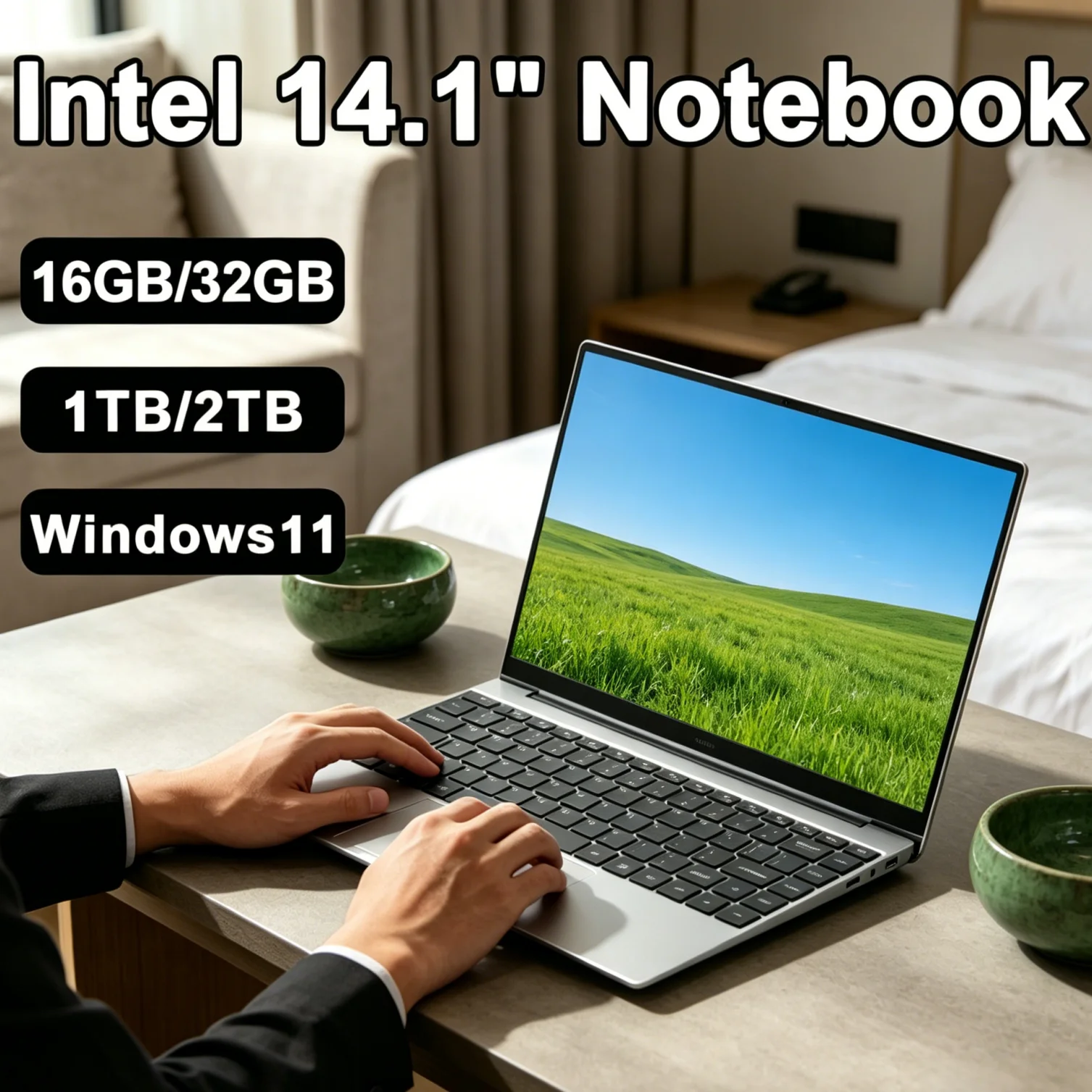 Windows 11 Stylish Intel Laptop Computer 14.1 Inch FHD Gaming Laptops SSD 2TB DDR4 16/32GB PC Notebook 1920*1080 Display 2026
Windows 11 Stylish Intel Laptop Computer 14.1 Inch FHD Gaming Laptops SSD 2TB DDR4 16/32GB PC Notebook 1920*1080 Display 2026