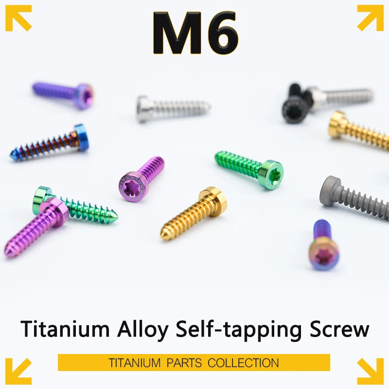 1pcs M6 x 16 20 25 30mm Titanium Alloy Self Tapping Screw Cylindrical Head Motorcycle Electric Car Shell Self-tapping Screws
1pcs M6 x 16 20 25 30mm Titanium Alloy Self Tapping Screw Cylindrical Head Motorcycle Electric Car Shell Self-tapping Screws