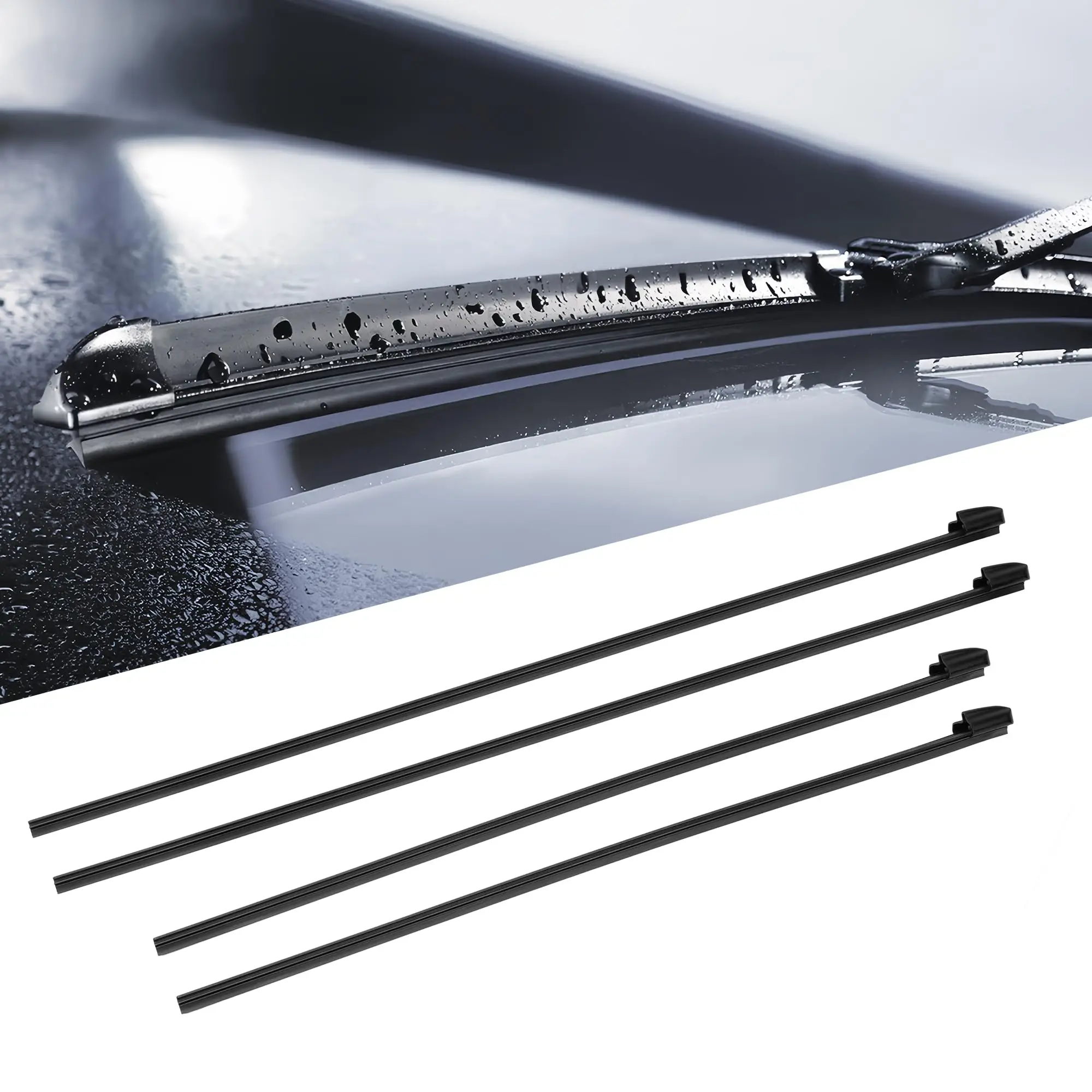 4-Pack Universal Front Windshield Wiper Rubber Refills Replacement For SUV 2018-2025 Left And Right Sides
4-Pack Universal Front Windshield Wiper Rubber Refills Replacement For SUV 2018-2025 Left And Right Sides