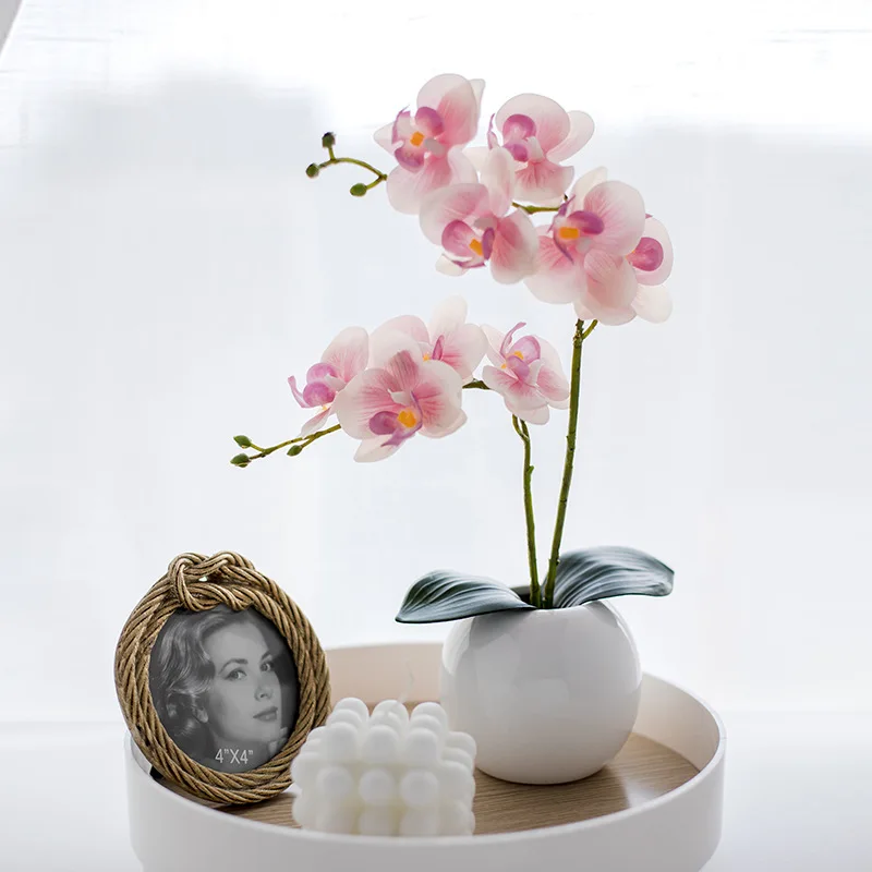 New Style 46cm Silk Orchid with Leaves Artificial Flower White Butterfly Orchids Fake Flower for Home Wedding Decoration Flores
New Style 46cm Silk Orchid with Leaves Artificial Flower White Butterfly Orchids Fake Flower for Home Wedding Decoration Flores