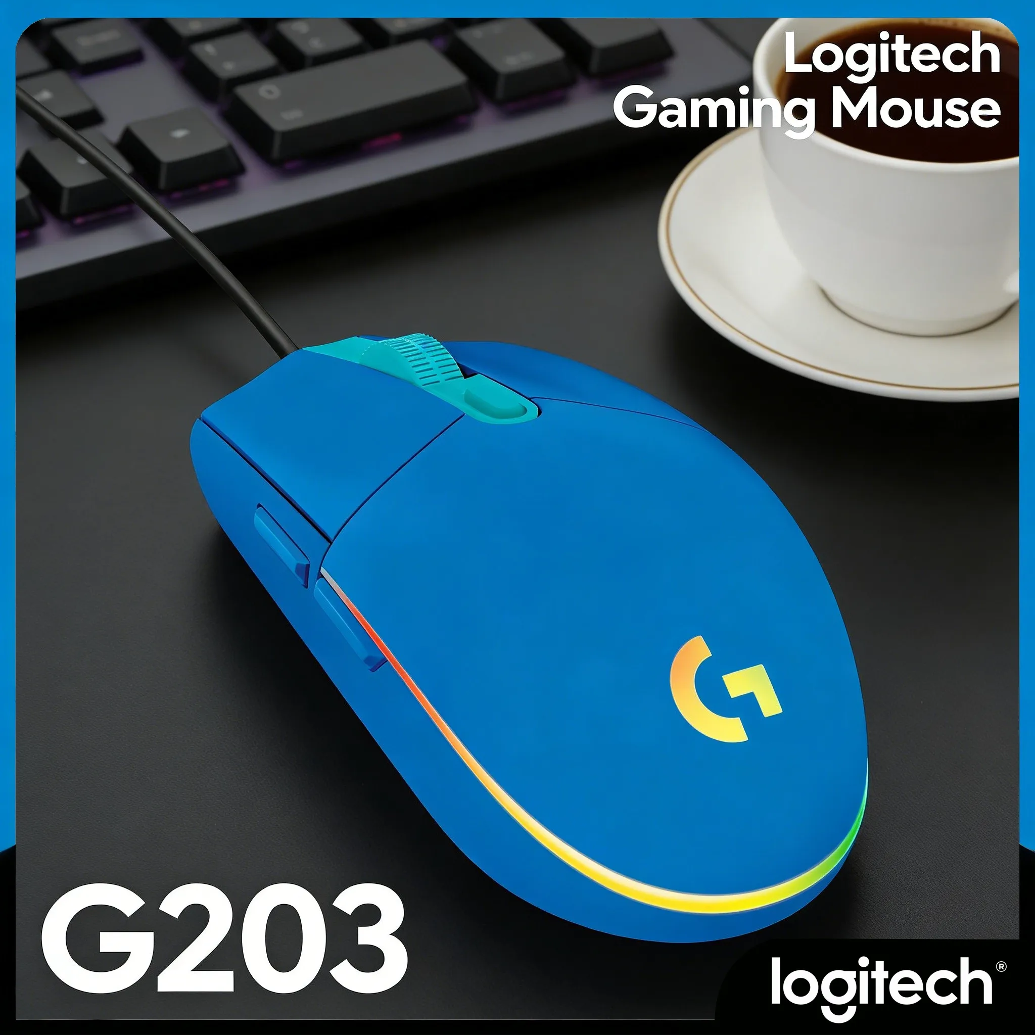 G203 LIGHTSYNC RGB Mouse Vibrant Light Effects for Personalized Desktop
G203 LIGHTSYNC RGB Mouse Vibrant Light Effects for Personalized Desktop