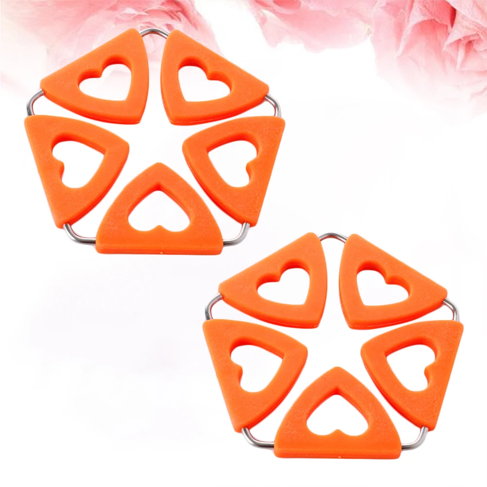 2 pcs Heart-Shaped Silicone Insulation Pads Non-Slip Kitchen Bowl Pitcher Coasters Foldable Food Grade Mats Set Orange
2 pcs Heart-Shaped Silicone Insulation Pads Non-Slip Kitchen Bowl Pitcher Coasters Foldable Food Grade Mats Set Orange