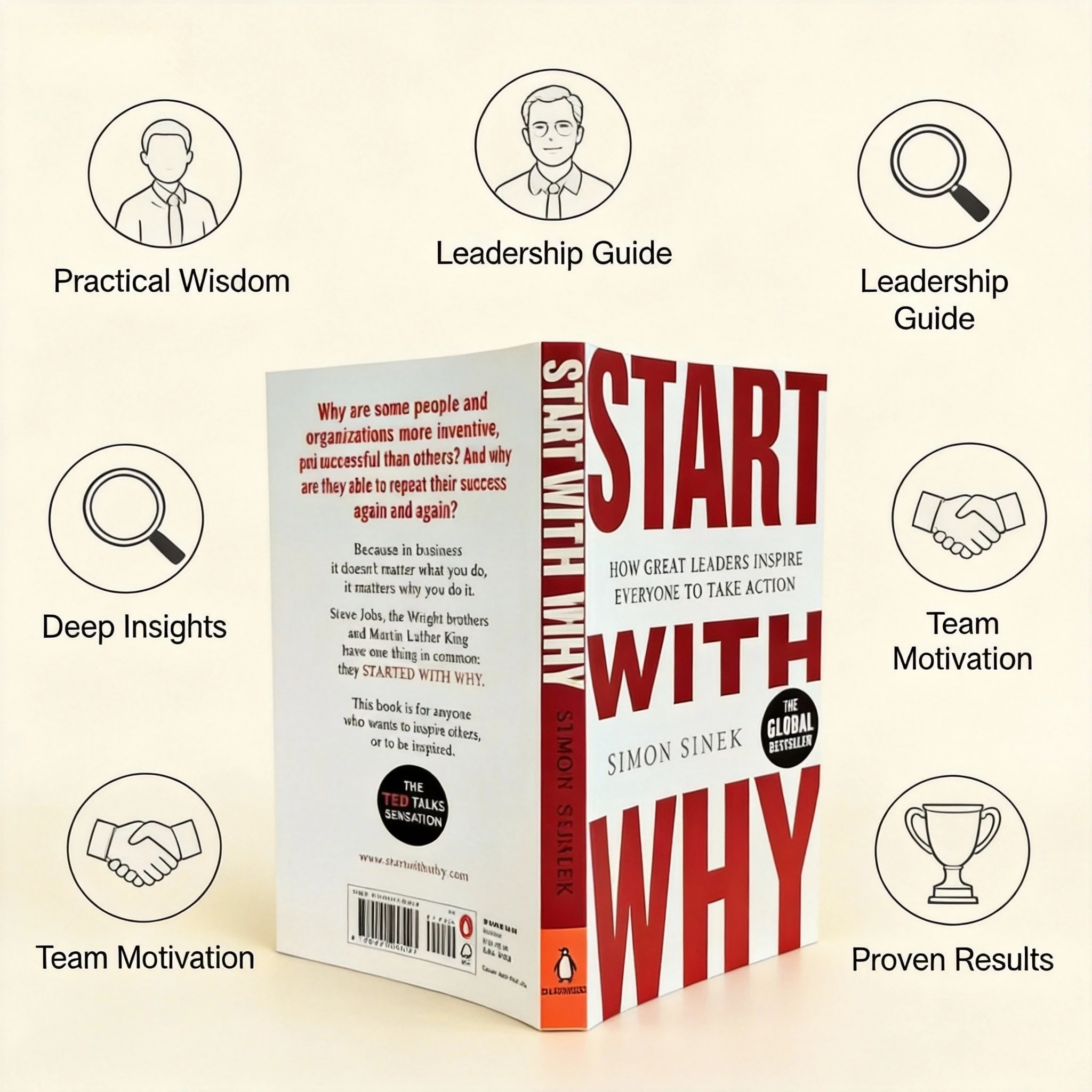 Start with Why: How Great Leaders Inspire Everyone To Take Action By Simon Sinek - Business Leadership & Self-Improvement Book
Start with Why: How Great Leaders Inspire Everyone To Take Action By Simon Sinek - Business Leadership & Self-Improvement Book