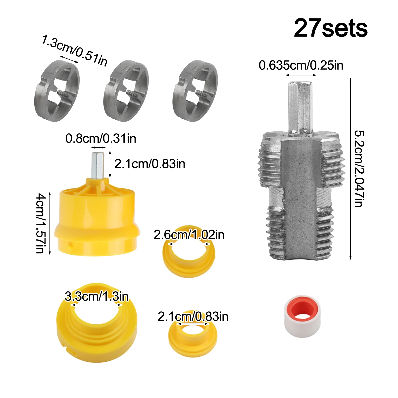 Dual-function Tool PVC Pipe Threader Drill Compatible Tool Efficient Pipe Size Transition Dual Functionality Pipe Tool
Dual-function Tool PVC Pipe Threader Drill Compatible Tool Efficient Pipe Size Transition Dual Functionality Pipe Tool