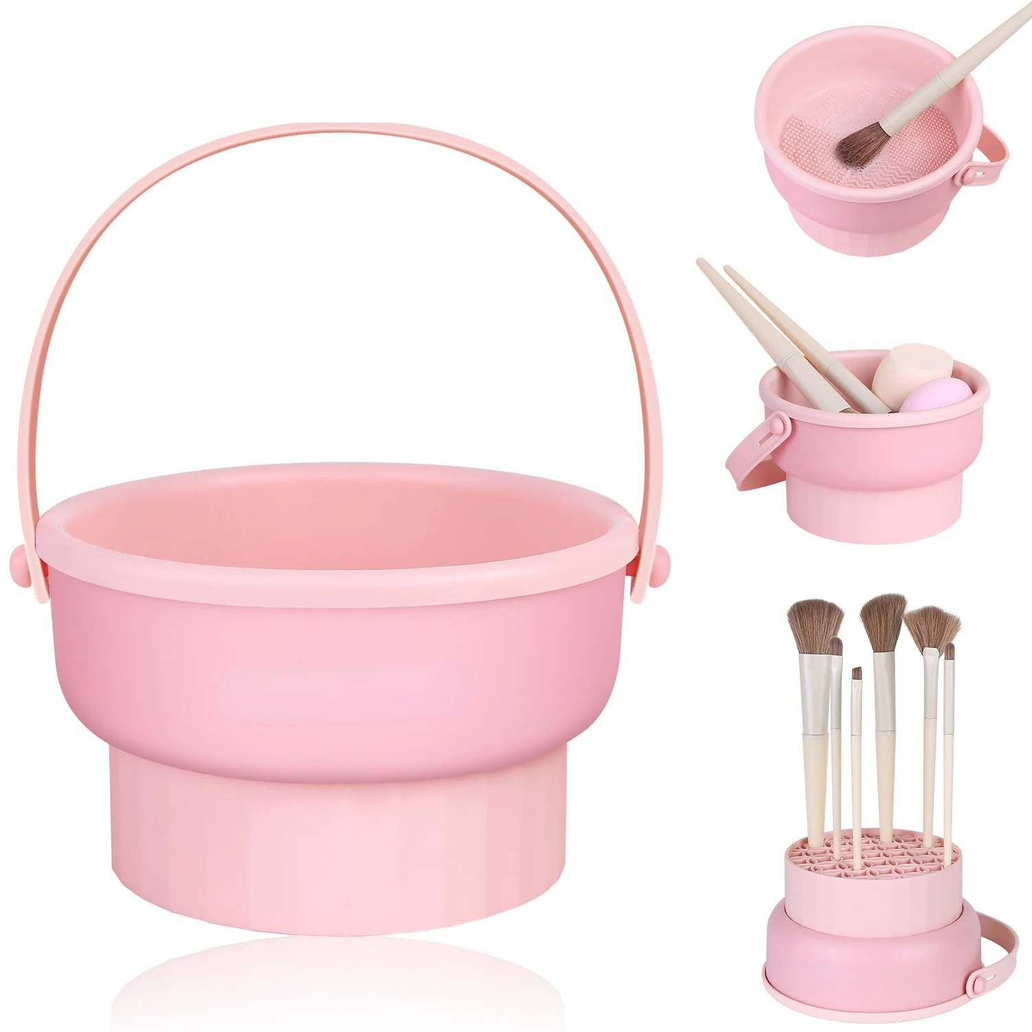 Efficient and Convenient 3-in-1 Makeup Brush Cleaner - Versatile Multifunction Silicone Cleaning Mat Bowl, Stylish Cosmetic Brus
Efficient and Convenient 3-in-1 Makeup Brush Cleaner - Versatile Multifunction Silicone Cleaning Mat Bowl, Stylish Cosmetic Brus