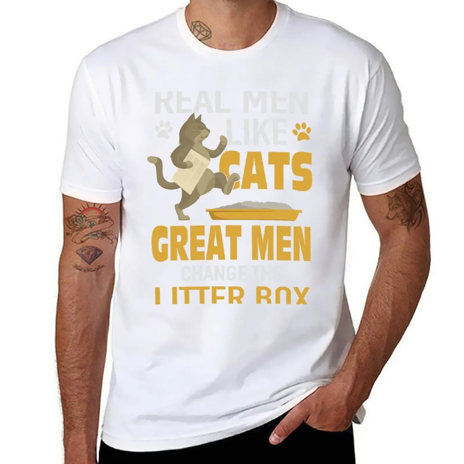 Real Men Like Cats Great Men Change Litter Box T-Shirt man t shirt cotton cotton t shirts high quality T-Shirt
Real Men Like Cats Great Men Change Litter Box T-Shirt man t shirt cotton cotton t shirts high quality T-Shirt