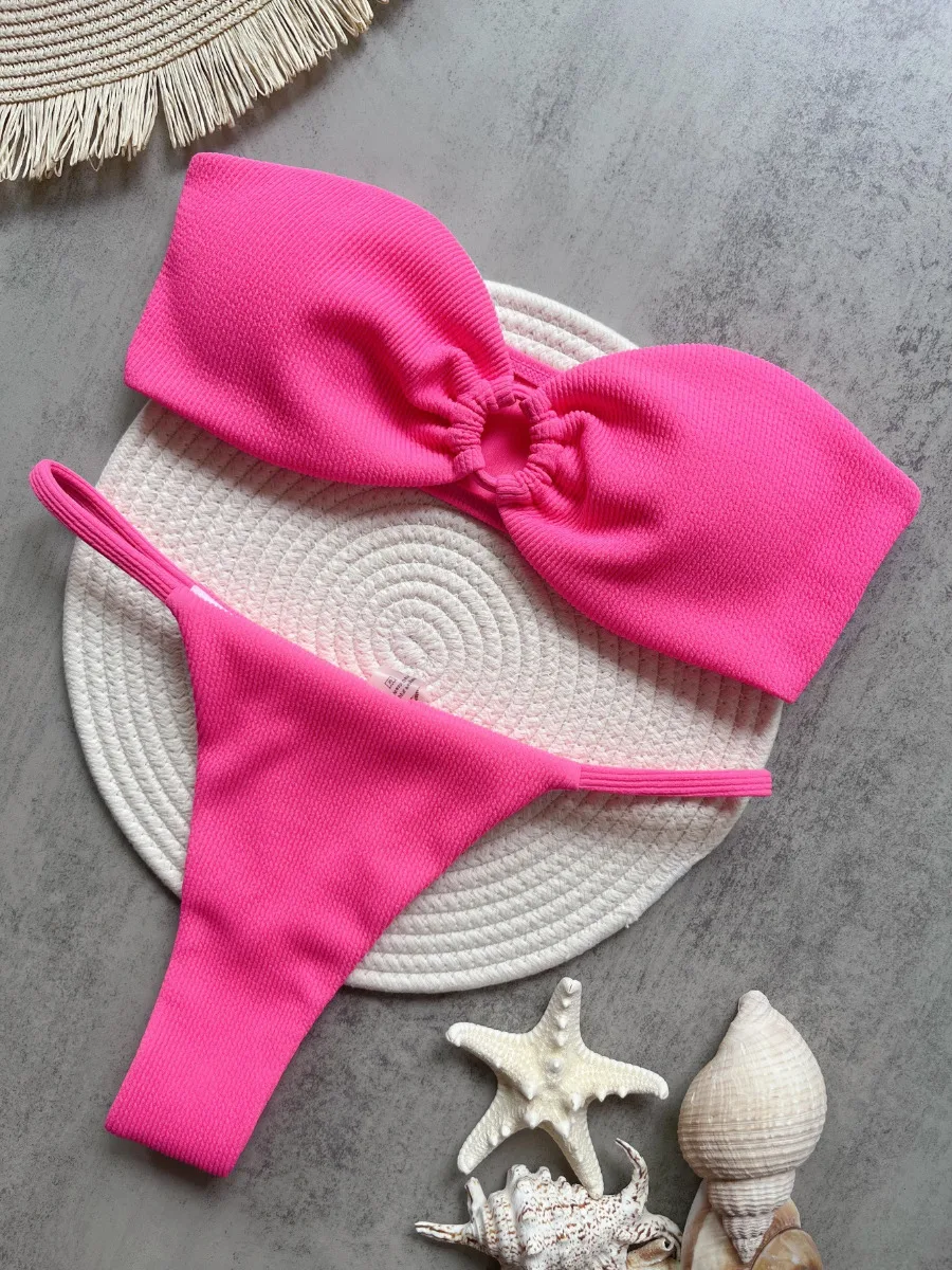 Bikini Set for Women Solid Color 2 Piece Swimsuit Sexy Strapless Backless Beach Vacation Bathing Suit Thong Swimwear 2025 New
Bikini Set for Women Solid Color 2 Piece Swimsuit Sexy Strapless Backless Beach Vacation Bathing Suit Thong Swimwear 2025 New