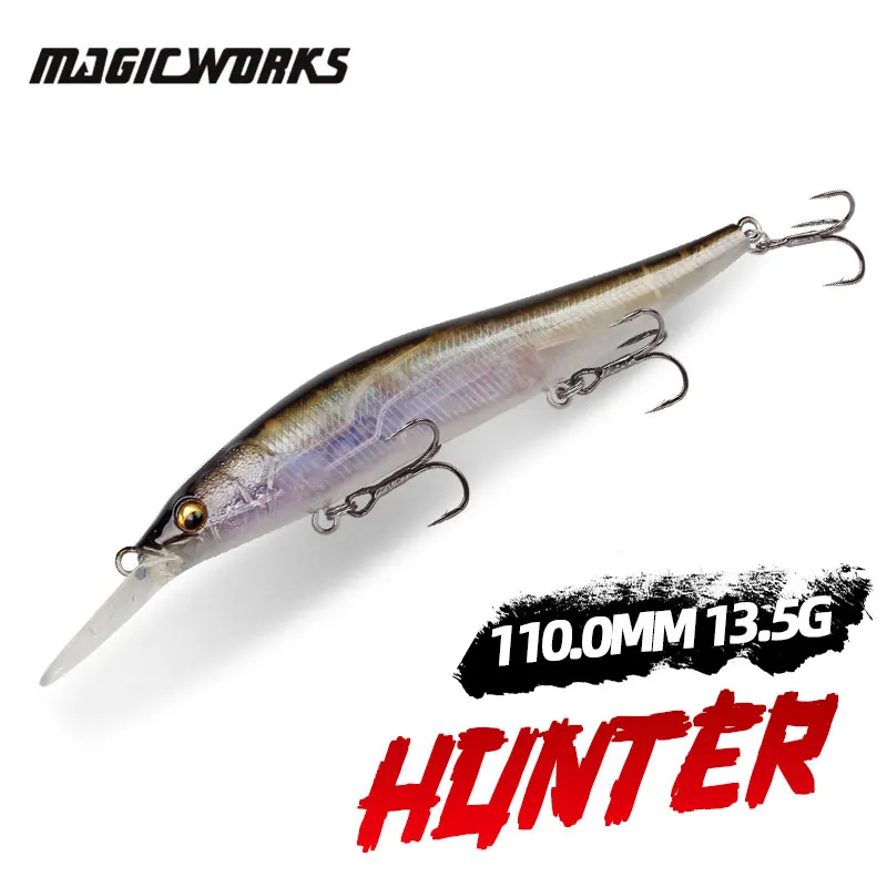Magic Works 110mm 13.5g Floating Minnow Fishing Lures Freshwater Wobbler Jerkbait Lure Artificial Perch Hard Baits Black Bass
Magic Works 110mm 13.5g Floating Minnow Fishing Lures Freshwater Wobbler Jerkbait Lure Artificial Perch Hard Baits Black Bass