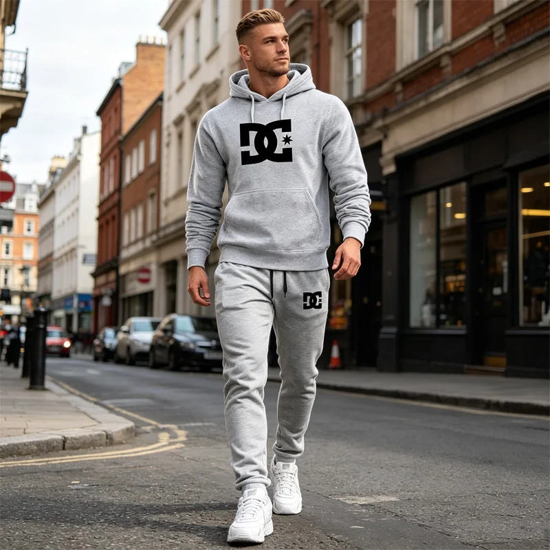 Spring and Autumn Hooded Pullover Sweatshirt Fashion Jogging Fitness Two-Piece Men's Elastic Waist Casual Pants Set
Spring and Autumn Hooded Pullover Sweatshirt Fashion Jogging Fitness Two-Piece Men's Elastic Waist Casual Pants Set