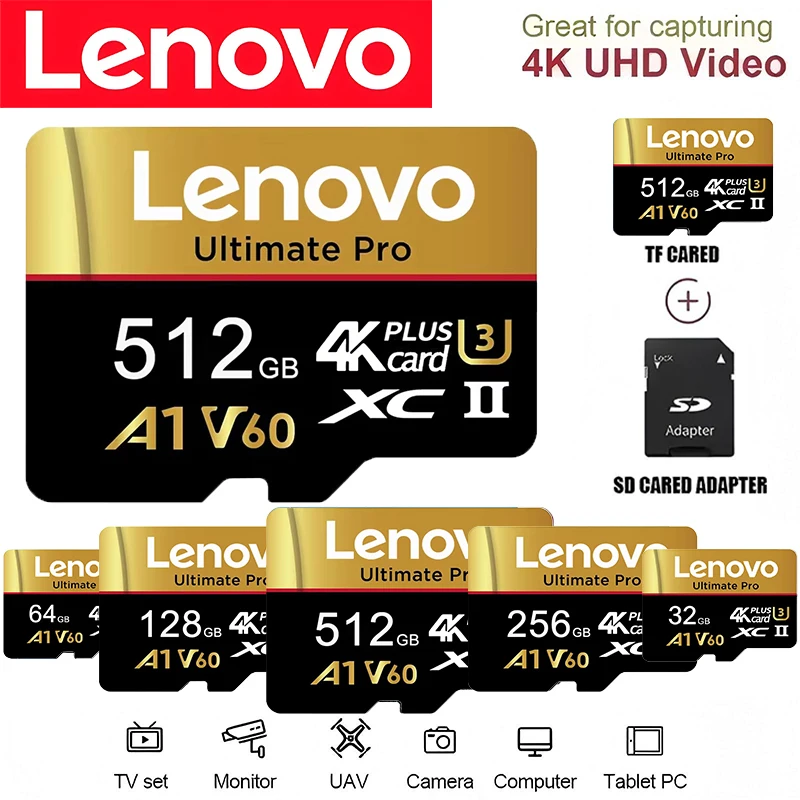 Lenovo High Speed Class 10 Micro TF/SD XC Memory Card 16GB 512GB 256GB 128GB 32GB 64GB 16GB for Camera GoPro DJI TF Card UHS I U
Lenovo High Speed Class 10 Micro TF/SD XC Memory Card 16GB 512GB 256GB 128GB 32GB 64GB 16GB for Camera GoPro DJI TF Card UHS I U