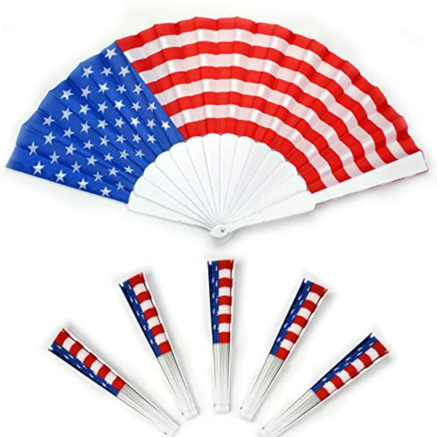 Nanaborn 4th of July Hand Fans Folding Fabric for Patriotic USA/American Flag Independence Parade Pride Party 6PCS
Nanaborn 4th of July Hand Fans Folding Fabric for Patriotic USA/American Flag Independence Parade Pride Party 6PCS