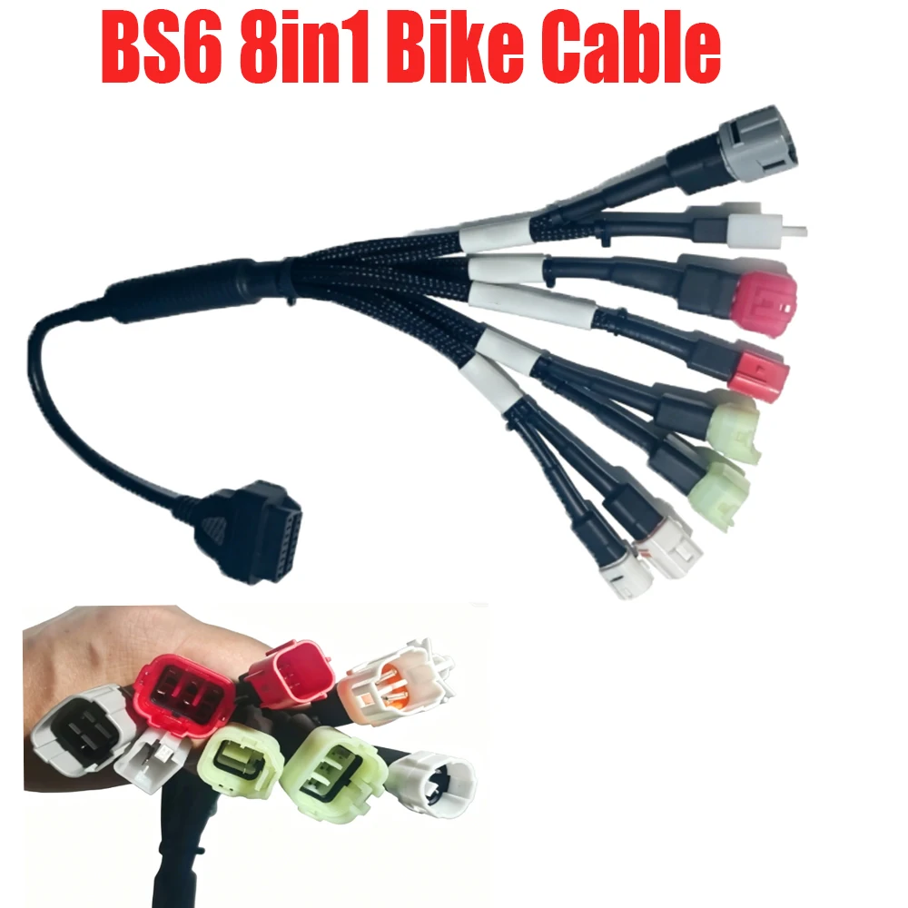 OBD 8in1 Bike Cable OBD One-to-many Extension Wire Euro 4 MotorcycleTest Cable for Yamaha for Suzuki for Kawasaki for Honda
OBD 8in1 Bike Cable OBD One-to-many Extension Wire Euro 4 MotorcycleTest Cable for Yamaha for Suzuki for Kawasaki for Honda