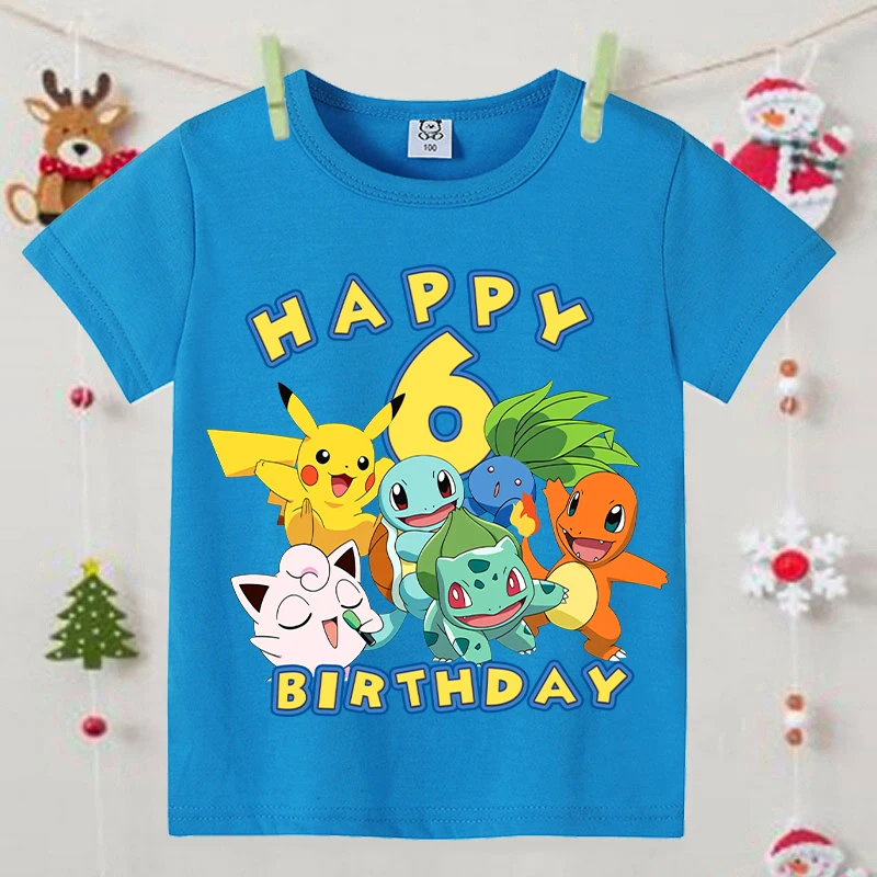 Pokemons Blue Sports T-shirts for Boys Girls Pikachu Cartoon Number Printed Short-sleeved Top Children Summer Fashion T-shirt
Pokemons Blue Sports T-shirts for Boys Girls Pikachu Cartoon Number Printed Short-sleeved Top Children Summer Fashion T-shirt