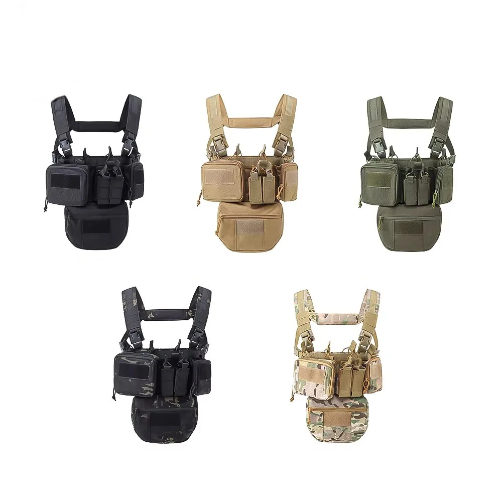 Molle Tactical Chest Vest Rig+Mini Bag Field Training Vest Multifunctional Camouflage Strap Multi-Pocket Outdoor CS Match Pack
Molle Tactical Chest Vest Rig+Mini Bag Field Training Vest Multifunctional Camouflage Strap Multi-Pocket Outdoor CS Match Pack
