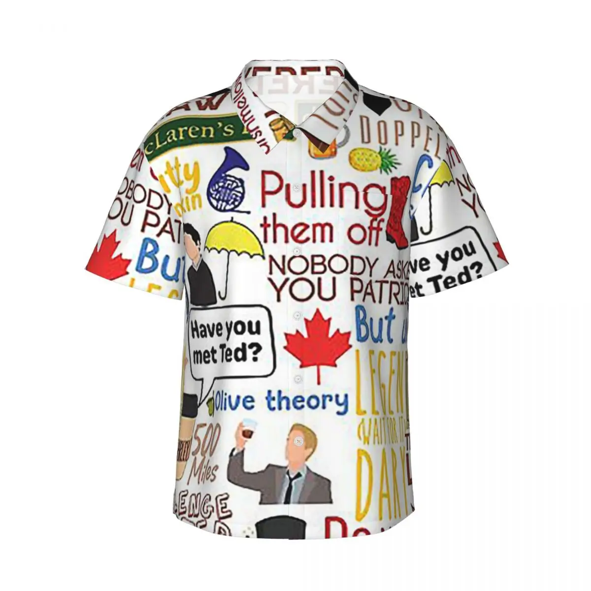 Legendary Chronicles How I Met Your Mother Men's Shirts Hawaiian Short Sleeve Shirt Casual Button Tops for Summer Beach
Legendary Chronicles How I Met Your Mother Men's Shirts Hawaiian Short Sleeve Shirt Casual Button Tops for Summer Beach