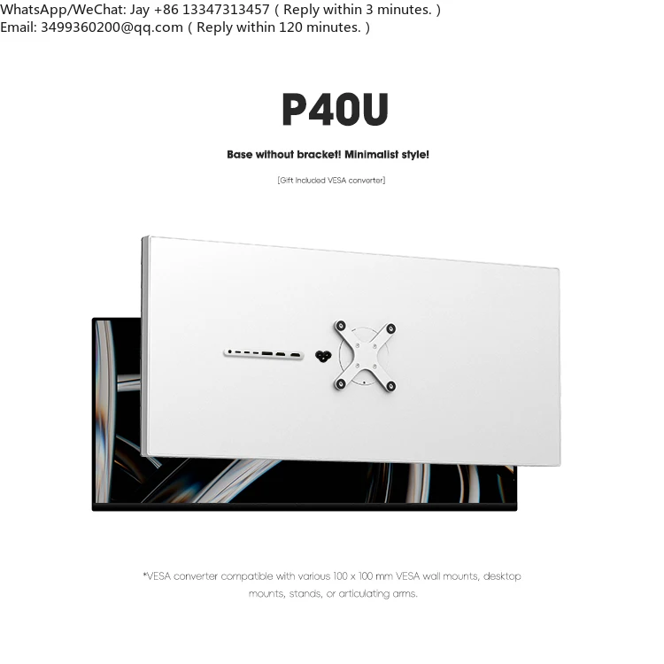 Kuycon P40U 5120*2160 Vesa Mountable Frameless Monitor 5K Resolution Refresh Rate DP Interface 21:9 for Office PC Desktop
Kuycon P40U 5120*2160 Vesa Mountable Frameless Monitor 5K Resolution Refresh Rate DP Interface 21:9 for Office PC Desktop