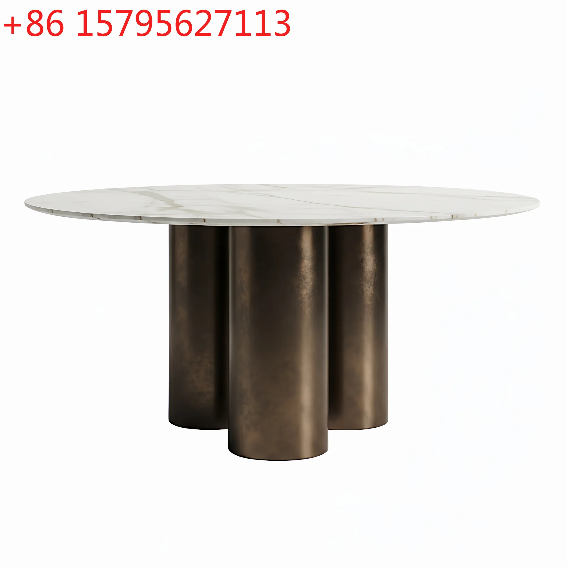 Modern light luxury natural marble dining table villa mansion living room home black walnut round dining table
Modern light luxury natural marble dining table villa mansion living room home black walnut round dining table