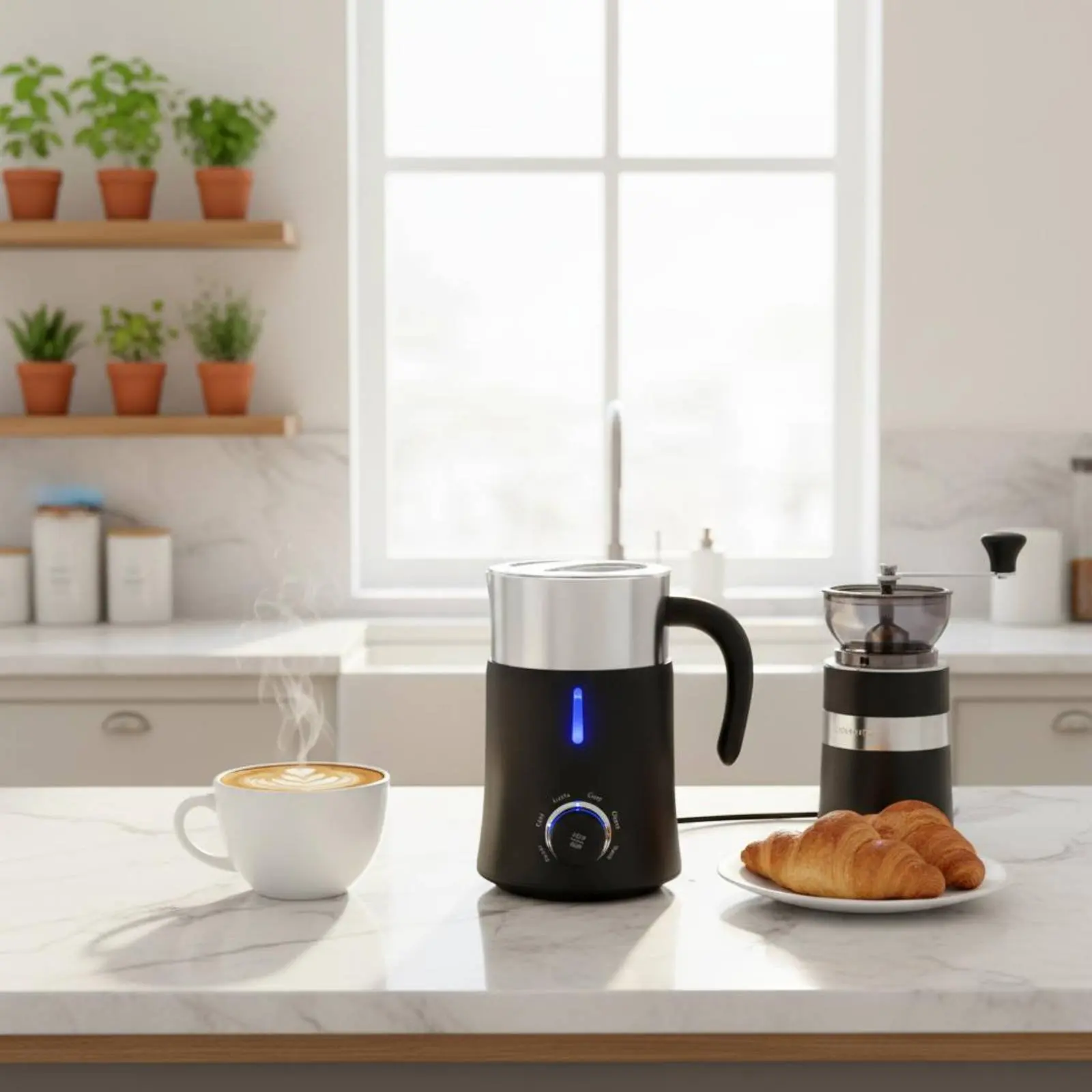 Electric Milk Frother Quiet Hot and Cold Frother Milk Foaming Machine Fast Frothing Small Appliance Stainless Steel Whisk
Electric Milk Frother Quiet Hot and Cold Frother Milk Foaming Machine Fast Frothing Small Appliance Stainless Steel Whisk
