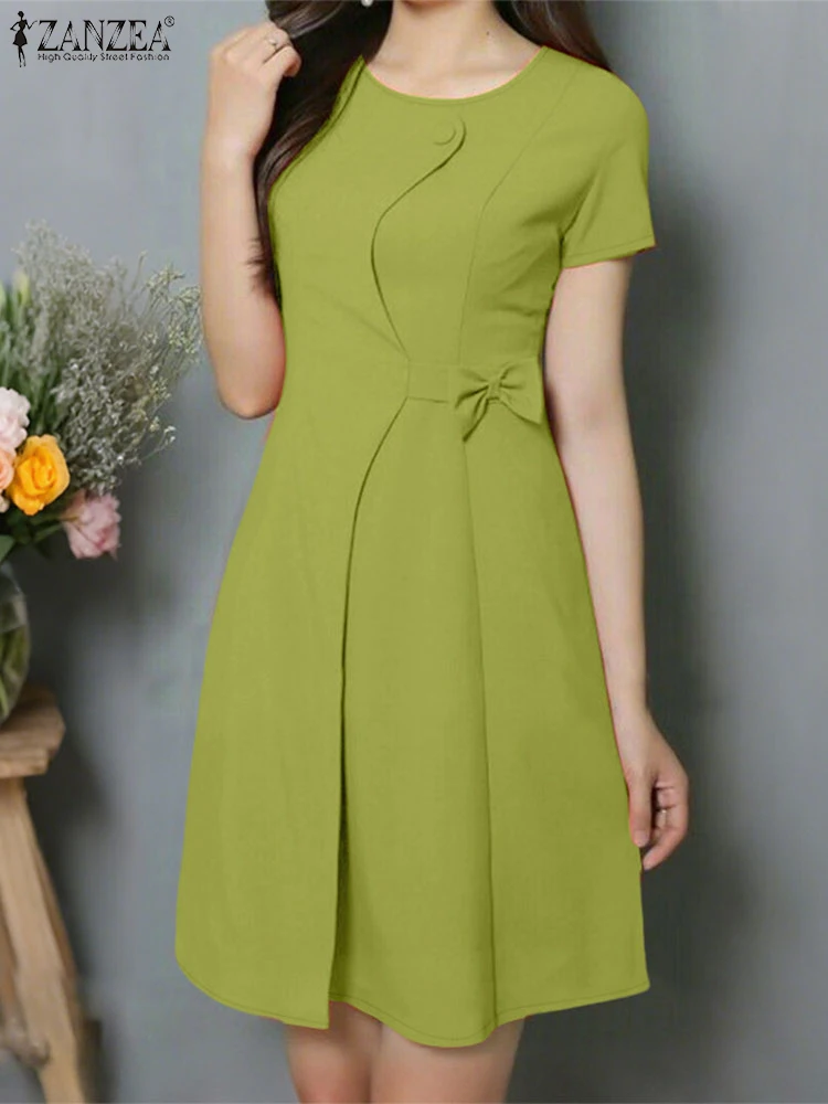ZANZEA Women Elegant Dress Lace-Up A-Line Sundress Summer Party Vestidos 2025 Solid Fashion Irregular Design Casual Loose Robe
ZANZEA Women Elegant Dress Lace-Up A-Line Sundress Summer Party Vestidos 2025 Solid Fashion Irregular Design Casual Loose Robe