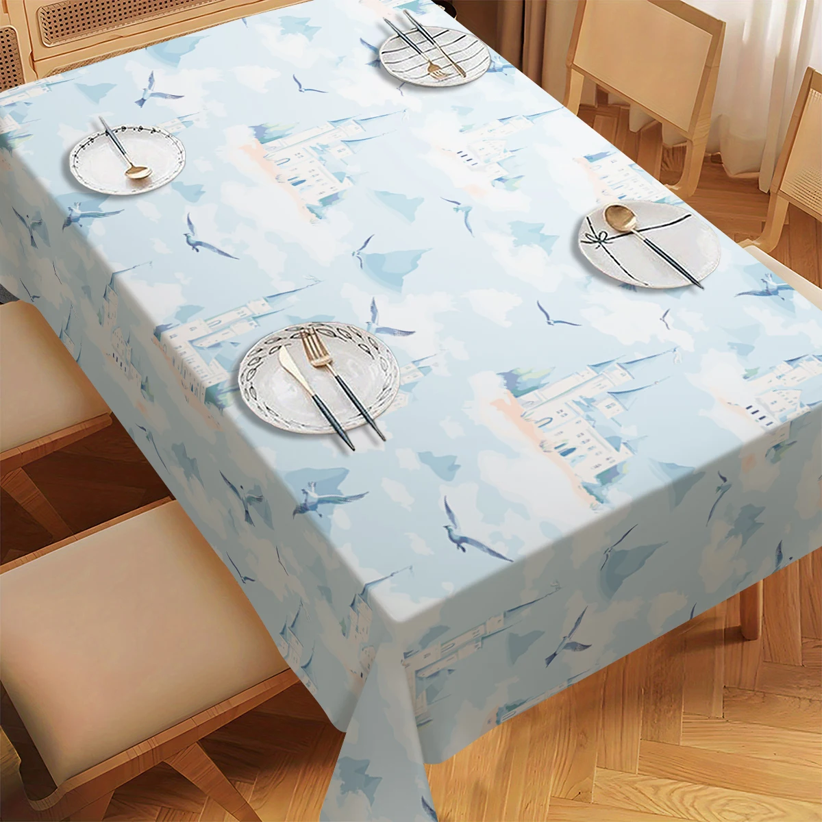 Nautical Themed Polyester Tablecloth - Whale & Sailboat Pattern Table Cover, Stylish Decor for Dining Table & Home Gathering
Nautical Themed Polyester Tablecloth - Whale & Sailboat Pattern Table Cover, Stylish Decor for Dining Table & Home Gathering