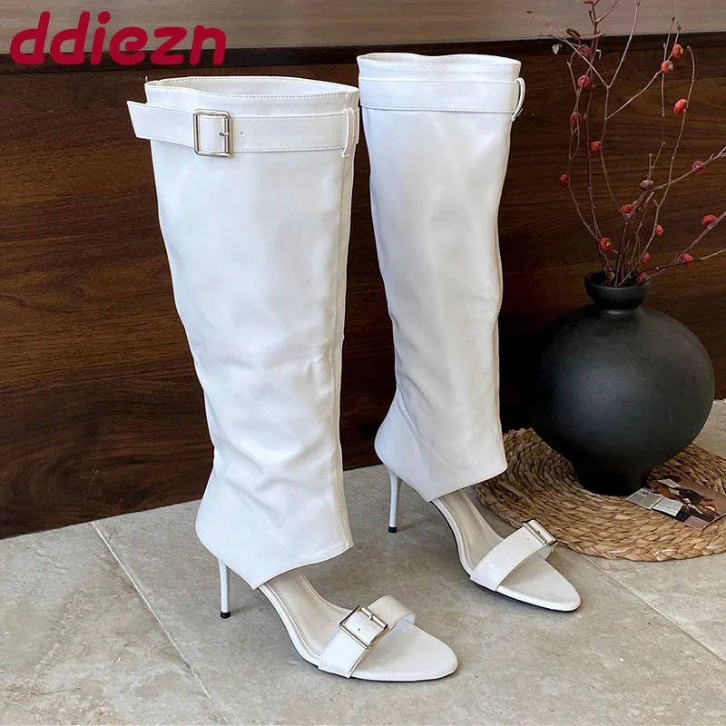 Fashion Round Toe Ladies Knee High Boots Shoes With Thin Heels Female Open Toe Footwear Buckle Women Heeled Sandals Boots Shoes
Fashion Round Toe Ladies Knee High Boots Shoes With Thin Heels Female Open Toe Footwear Buckle Women Heeled Sandals Boots Shoes