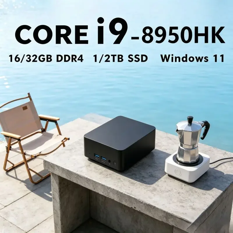Mini PC Core I9 8950HK, Win11, 16GB SSD ,WiFi6, BT5.2, 4K, Compact Body with , a Premium Pick for Home and Office Setup
Mini PC Core I9 8950HK, Win11, 16GB SSD ,WiFi6, BT5.2, 4K, Compact Body with , a Premium Pick for Home and Office Setup