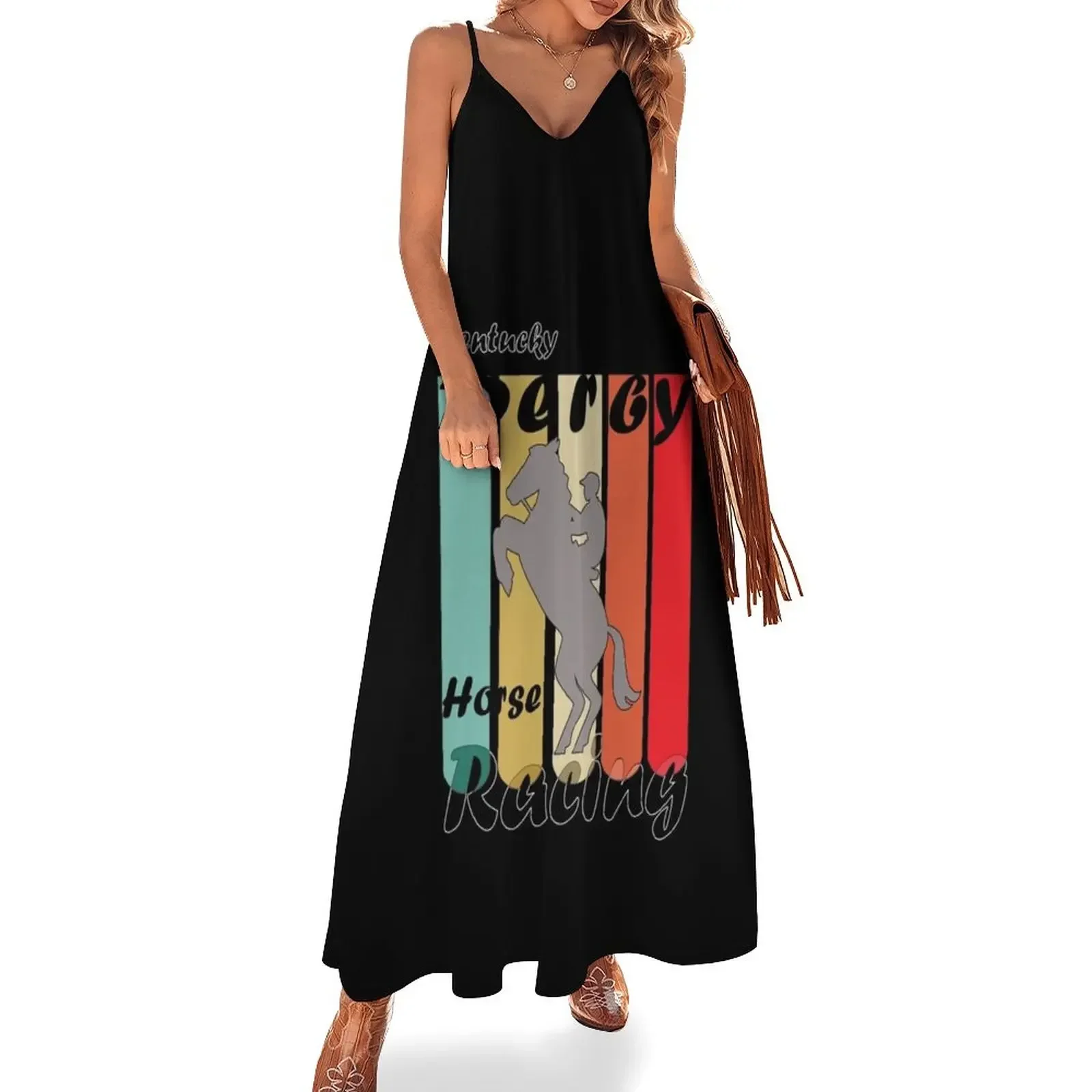 derby horse racing Sleeveless Dress Women long dress Women's summer dress Prom gown
derby horse racing Sleeveless Dress Women long dress Women's summer dress Prom gown