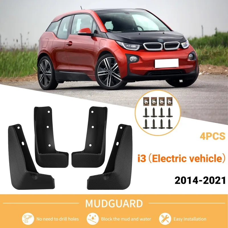 Car Mud Flaps Mudguard Splash Guards Black For BMW i3 2014-2021 electric vehicle Protector Perfect Accessories Auto Exterior
Car Mud Flaps Mudguard Splash Guards Black For BMW i3 2014-2021 electric vehicle Protector Perfect Accessories Auto Exterior
