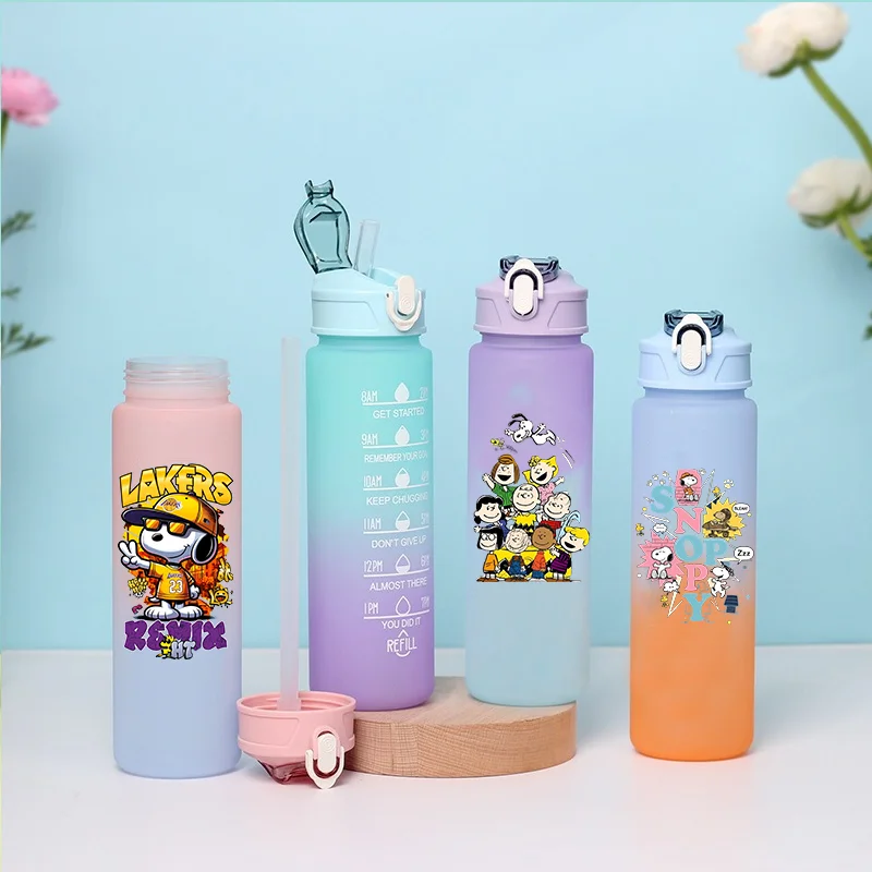 Бутылка для воды Snoopys 750 мл с градиентным цветом и соломинкой, с мультяшным принтом, летняя, большой емкости, пластиковая, для девочек
Бутылка для воды Snoopys 750 мл с градиентным цветом и соломинкой, с мультяшным принтом, летняя, большой емкости, пластиковая, для девочек