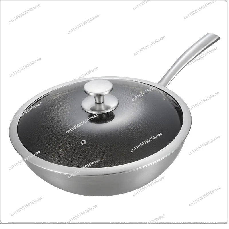 304 Stainless Steel Wok Honeycomb Non-stick Wok Household Uncoated Induction Cooker Gas Universal
304 Stainless Steel Wok Honeycomb Non-stick Wok Household Uncoated Induction Cooker Gas Universal