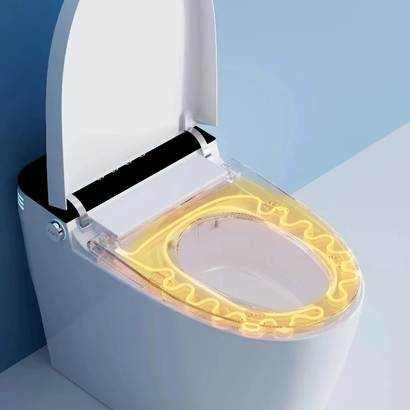 Smart Bidet Toilet with Heated Seat&Auto Flush,One-Piece Ceramic Automatic Toilet,Night Light,Warm Air Dryer,Foot Sensor Flush
Smart Bidet Toilet with Heated Seat&Auto Flush,One-Piece Ceramic Automatic Toilet,Night Light,Warm Air Dryer,Foot Sensor Flush