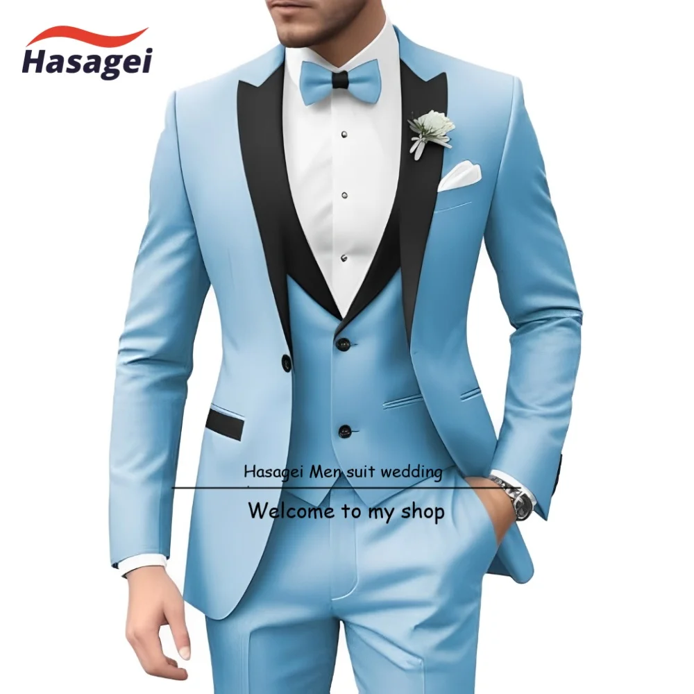 Business Men's Suit 3 Piece Slim Fit Suit Double Breasted Vest Jacket Pants Wedding Prom Dinner Party Men Suits
Business Men's Suit 3 Piece Slim Fit Suit Double Breasted Vest Jacket Pants Wedding Prom Dinner Party Men Suits