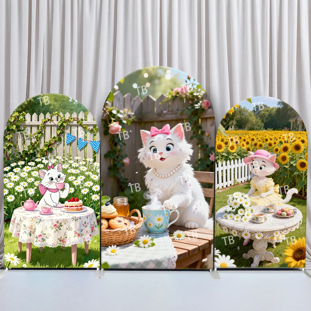 TB Marie The Cat Arch Backdrop Cover Garden Afternoon Tea Cake Sunflower for Birthday & Baby Shower Party Photo Booth Props
TB Marie The Cat Arch Backdrop Cover Garden Afternoon Tea Cake Sunflower for Birthday & Baby Shower Party Photo Booth Props