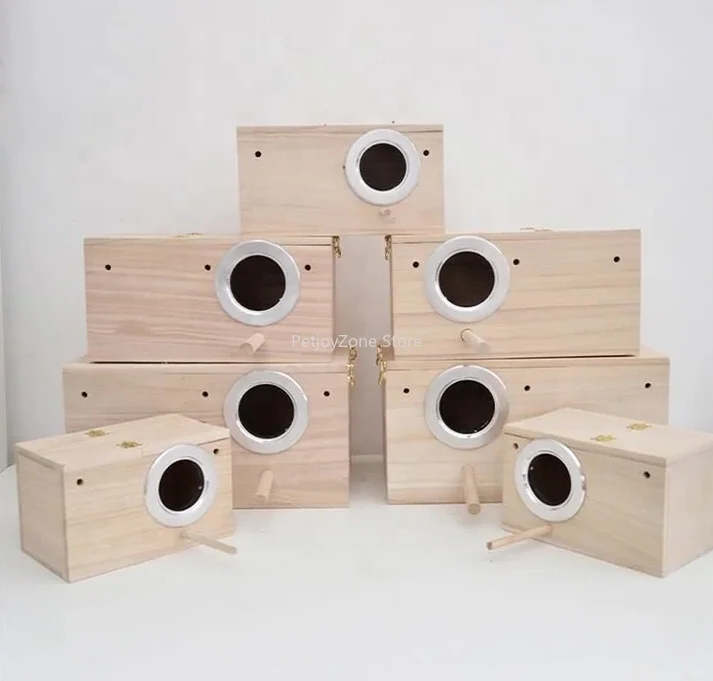 Wholesale Natural Wooden Parrot Bird Cage Breeding Nest Mating Box Bird House For Outside With Perch
Wholesale Natural Wooden Parrot Bird Cage Breeding Nest Mating Box Bird House For Outside With Perch