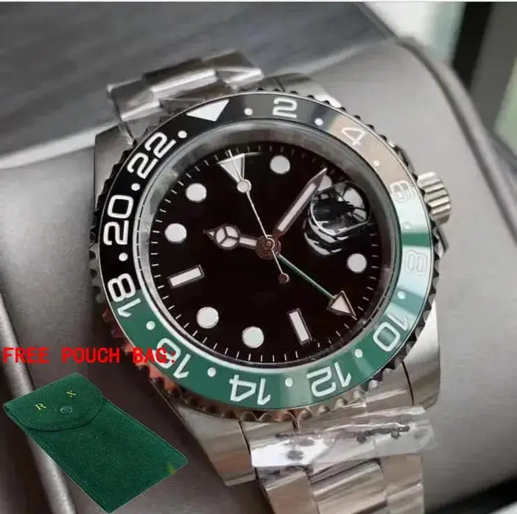 Роскошные новые мужские автоматические механические часы с браслетом из нержавеющей стали GMT, черные, зеленые, синие, золотые, керамические, с сапфировым стеклом, 40 мм
Роскошные новые мужские автоматические механические часы с браслетом из нержавеющей стали GMT, черные, зеленые, синие, золотые, керамические, с сапфировым стеклом, 40 мм