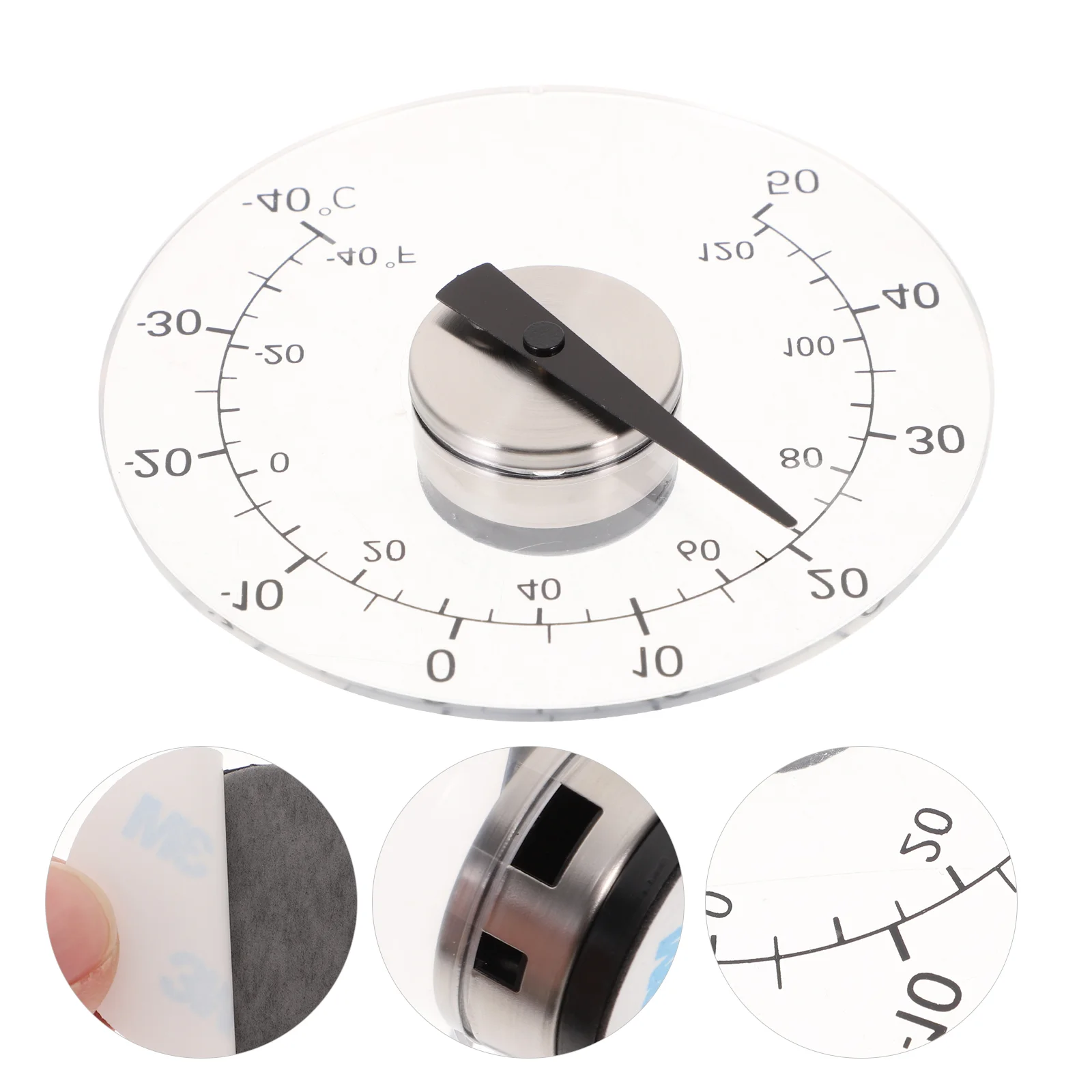 Waterproof Thermometer 3MM Acrylic Dial Stainless Steel Pointer Self Adhesive Outdoor Window Door Temperature Gauge No
Waterproof Thermometer 3MM Acrylic Dial Stainless Steel Pointer Self Adhesive Outdoor Window Door Temperature Gauge No
