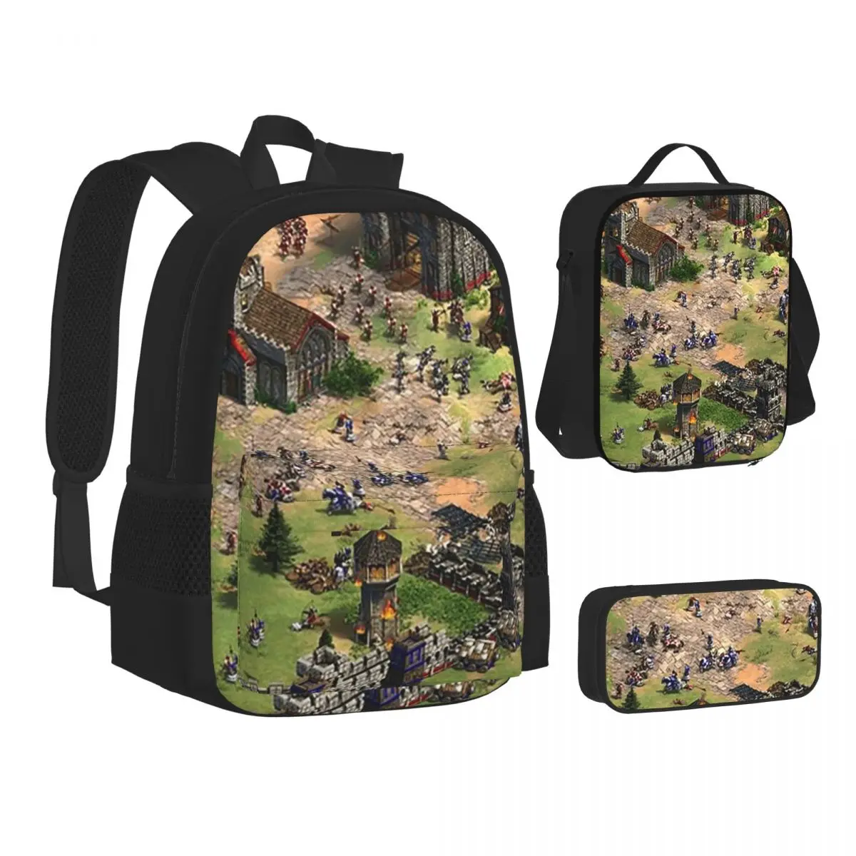 Age Of Empires 2 Epic Battle Backpacks Boys Girls Bookbag School Bags Kids Rucksack Lunch Bag Pen Bag Three-Piece Set
Age Of Empires 2 Epic Battle Backpacks Boys Girls Bookbag School Bags Kids Rucksack Lunch Bag Pen Bag Three-Piece Set