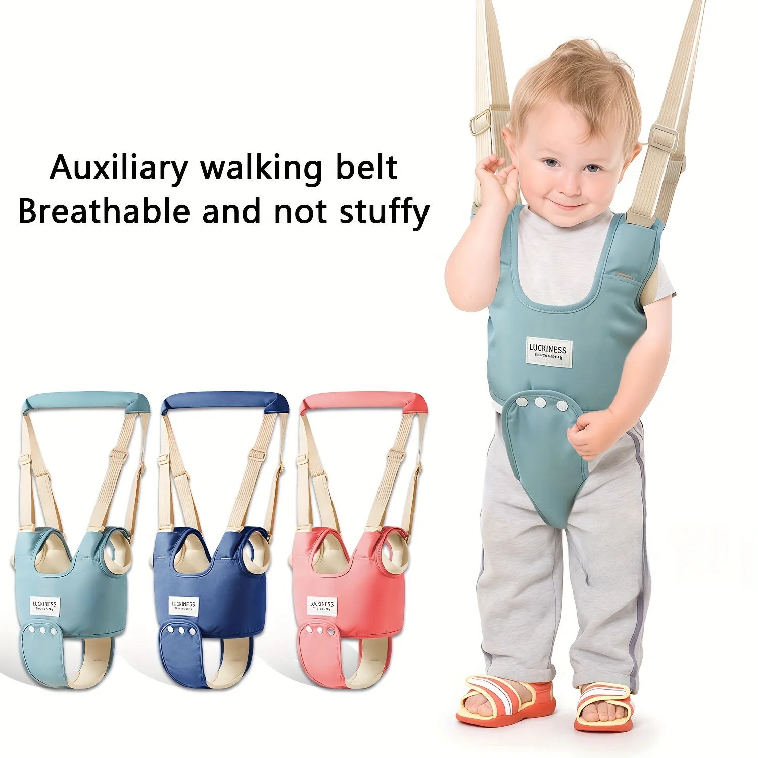 1 Piece, Upgraded Baby Walking Harness, Adjustable Toddler Walking Aid Belt, Reinforced Crotch Design, Suitable for All Seasons, Ideal Children's Walking Training Equipment
1 Piece, Upgraded Baby Walking Harness, Adjustable Toddler Walking Aid Belt, Reinforced Crotch Design, Suitable for All Seasons, Ideal Children's Walking Training Equipment