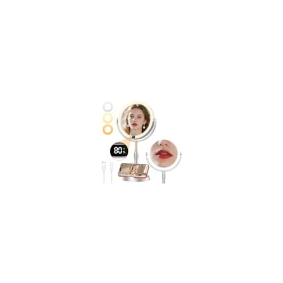 Plastic Frame 8" Lighted Makeup Mirror with Lights and Magnification 20X Magnifying Mirror with Light for Makeup Desk Height Ad
Plastic Frame 8" Lighted Makeup Mirror with Lights and Magnification 20X Magnifying Mirror with Light for Makeup Desk Height Ad
