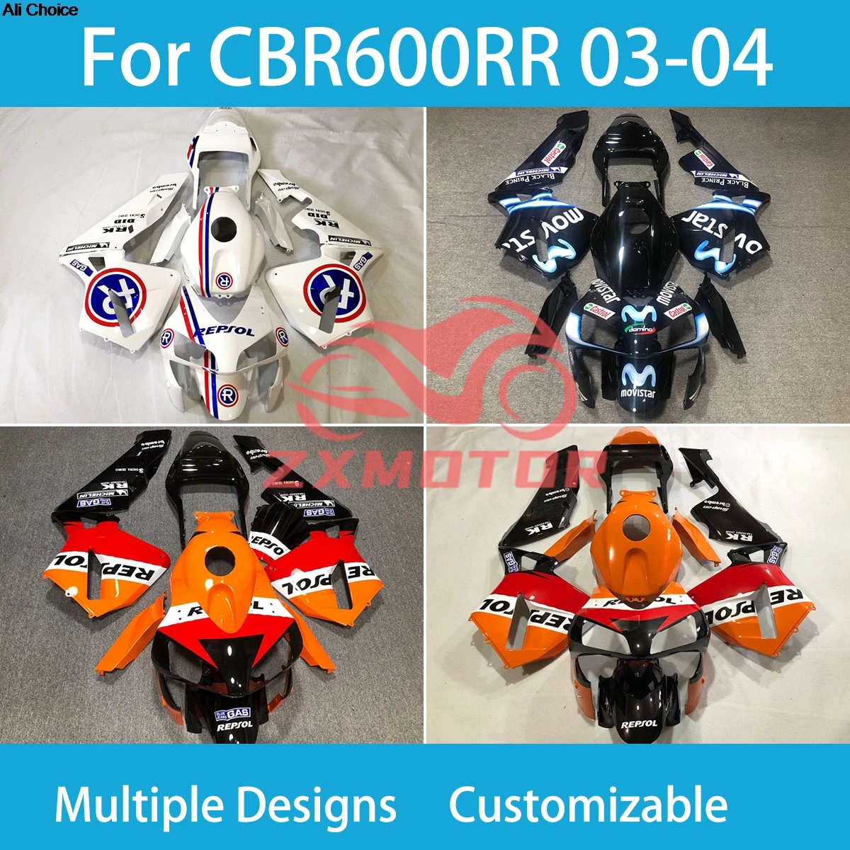 Запчасти из АБС-пластика, обтекатели CBR 600RR 2003 2004, полный комплект впрыска, комплект обтекателей, комплект кузова для Honda CBR600RR 03 04
Запчасти из АБС-пластика, обтекатели CBR 600RR 2003 2004, полный комплект впрыска, комплект обтекателей, комплект кузова для Honda CBR600RR 03 04