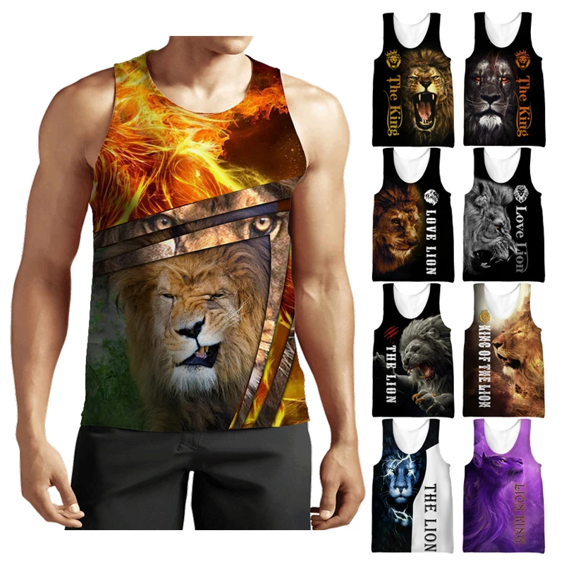 2023 New Fashion Lion Tank Tops Animal 3D Printed Sleeveless Cool Vest Men Summer Casual Harajuku Streetwear Oversized Clothing
2023 New Fashion Lion Tank Tops Animal 3D Printed Sleeveless Cool Vest Men Summer Casual Harajuku Streetwear Oversized Clothing