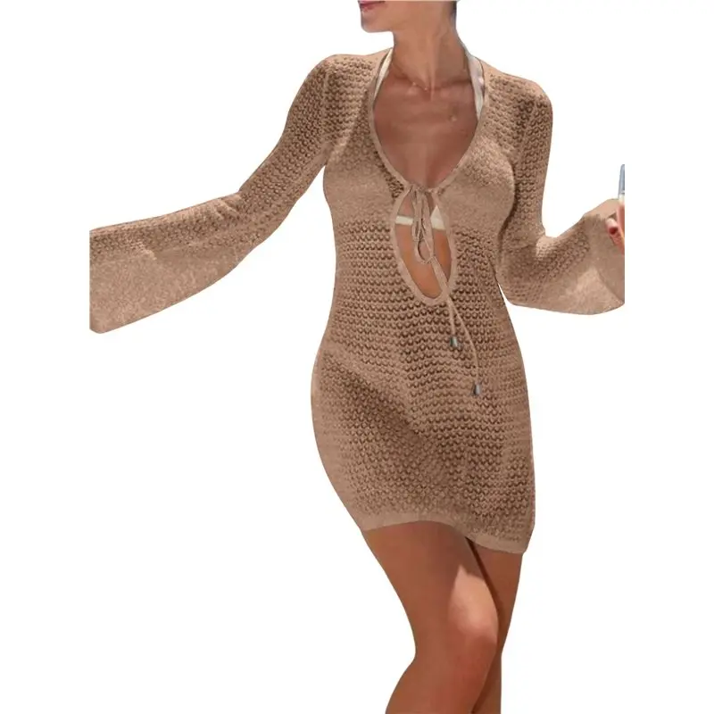 CYL-Swimsuit Cover Up For Women Crochet Bathing Suit V Neck Mesh Knit Dress Beach Vacation Clothes
CYL-Swimsuit Cover Up For Women Crochet Bathing Suit V Neck Mesh Knit Dress Beach Vacation Clothes