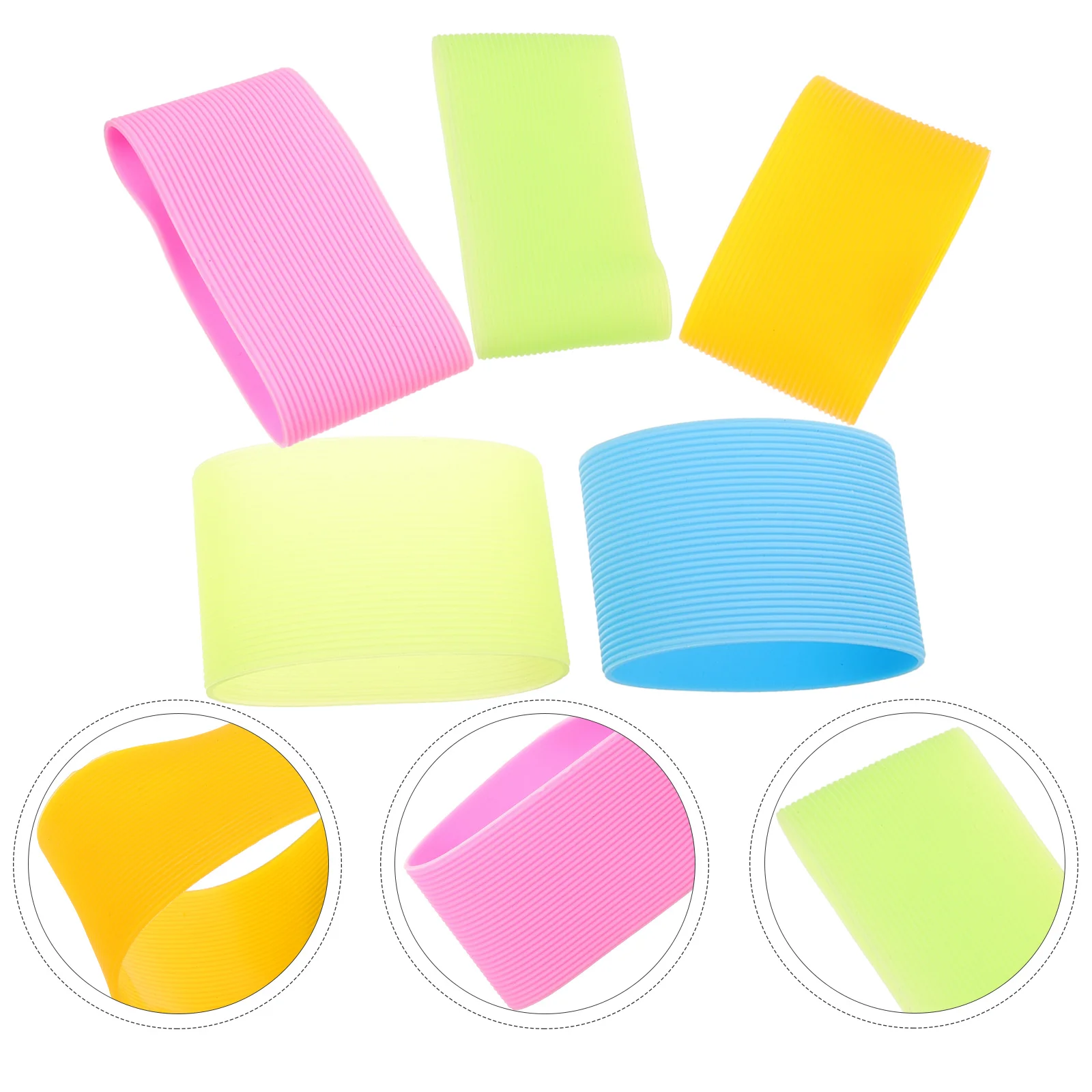 5 Pcs Water Cup Protector Silicone Cover Feeding Bottle Glass Silica Gel Heat-insulated Band for Sleeve
5 Pcs Water Cup Protector Silicone Cover Feeding Bottle Glass Silica Gel Heat-insulated Band for Sleeve