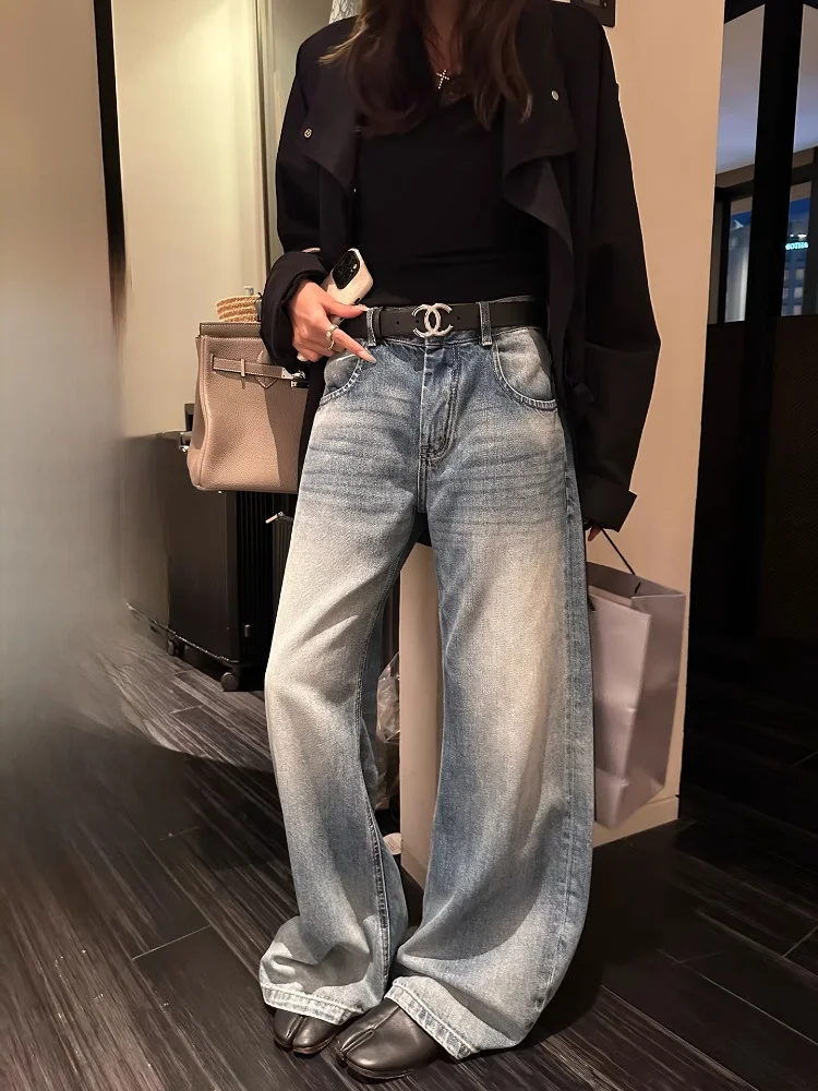 Джинсы женские с низкой посадкой, широкие, с эффектом потертости, осенние, свободного кроя, повседневные, прямого кроя, в корейском стиле, из смесового хлопка и денима
Джинсы женские с низкой посадкой, широкие, с эффектом потертости, осенние, свободного кроя, повседневные, прямого кроя, в корейском стиле, из смесового хлопка и денима