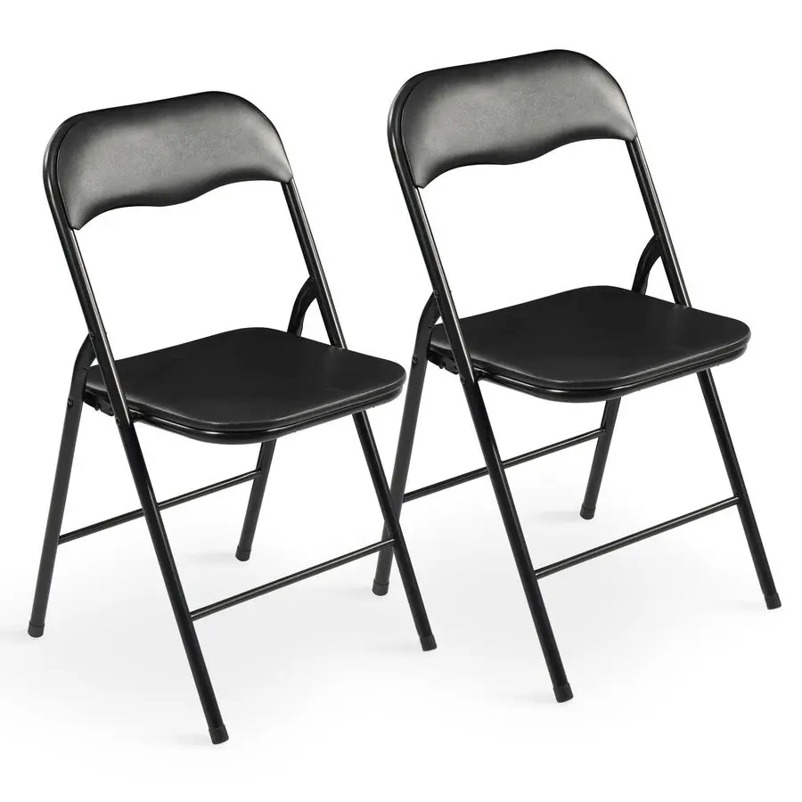 Folding Chairs 2 Pack, Padded Vinyl Cushion Chairs with Sturdy Metal Frame for for Home and Office, for Indoor and Outdoor Event
Folding Chairs 2 Pack, Padded Vinyl Cushion Chairs with Sturdy Metal Frame for for Home and Office, for Indoor and Outdoor Event