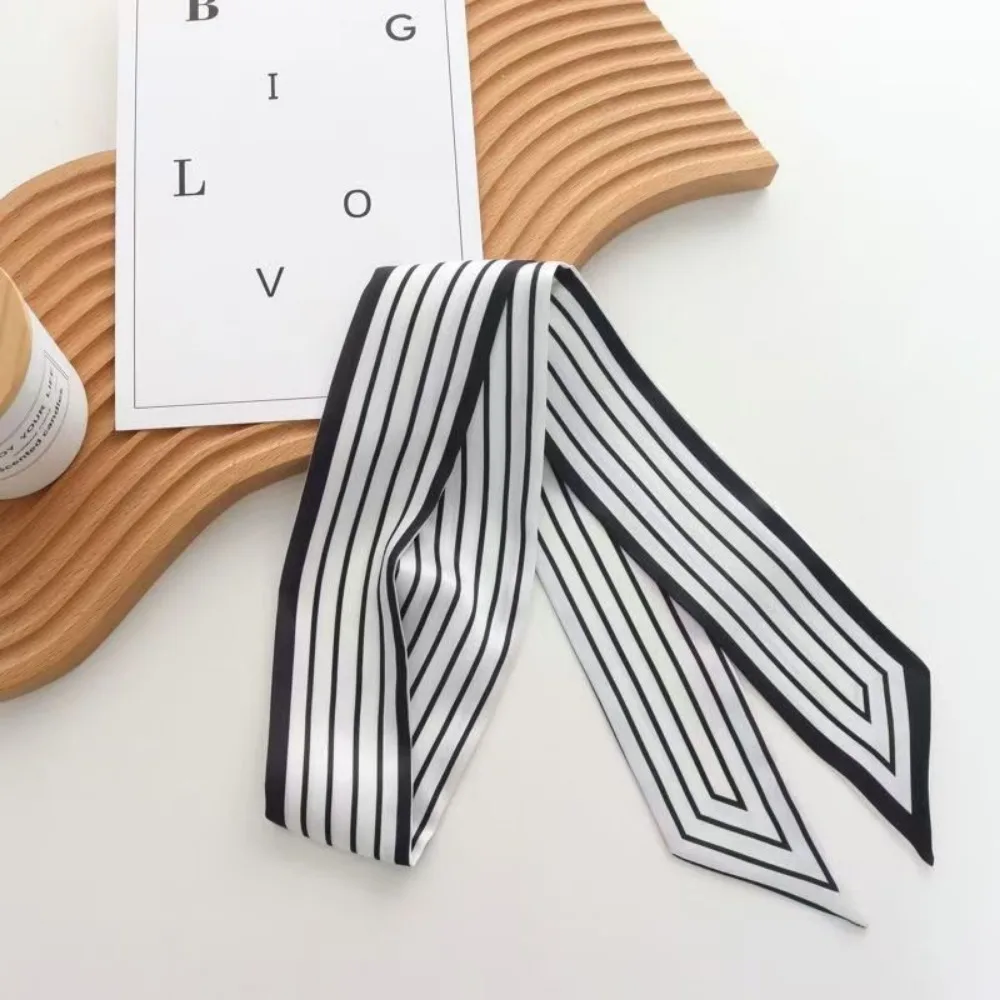 Fashion Spring Woman Skinny Silk Scarf Silk Ribbon Multi-use Bag Strap Striped Small Neck Scarves Lady Hair Tie
Fashion Spring Woman Skinny Silk Scarf Silk Ribbon Multi-use Bag Strap Striped Small Neck Scarves Lady Hair Tie