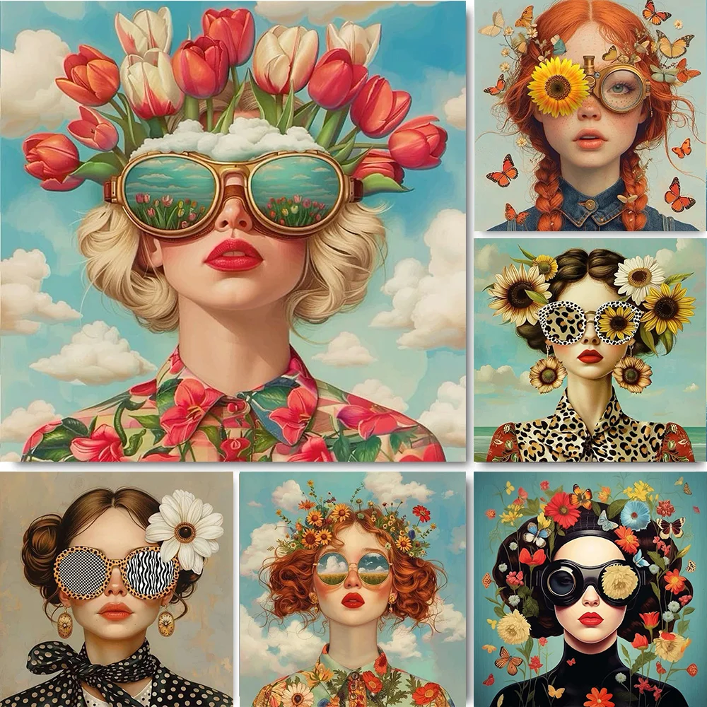 Abstract Surreal Fantasy Floral Girl Art Aesthetic Posters Prints Modern Living Room Home Decor Portrait Canvas Painting Cuadros
Abstract Surreal Fantasy Floral Girl Art Aesthetic Posters Prints Modern Living Room Home Decor Portrait Canvas Painting Cuadros