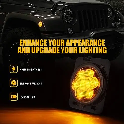 Светодиодные поворотники Xprite с белыми ДХО (DRL) Halo для Wrangler JK JKU 2007-2018 годов
Светодиодные поворотники Xprite с белыми ДХО (DRL) Halo для Wrangler JK JKU 2007-2018 годов