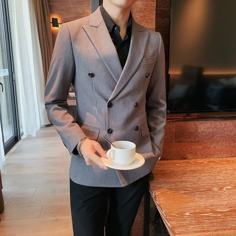 Spring Summer British Style Formal Blazer Men Korean Fashion Loose Casual Dress Jacket Men Harajuku Social Suit Jacket Men X31
Spring Summer British Style Formal Blazer Men Korean Fashion Loose Casual Dress Jacket Men Harajuku Social Suit Jacket Men X31